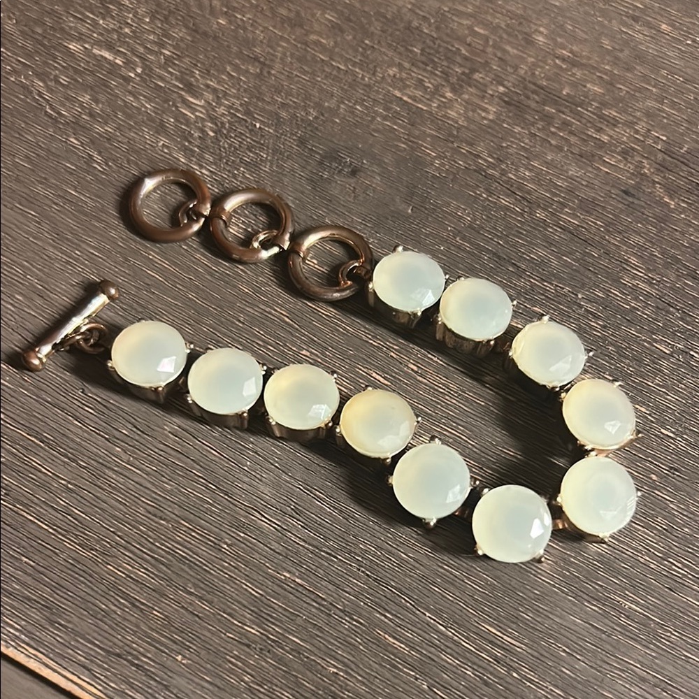 Elegant Silver‎ and White Bracelet